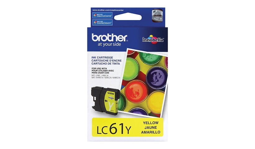 Brother LC61Y - yellow - original - ink cartridge