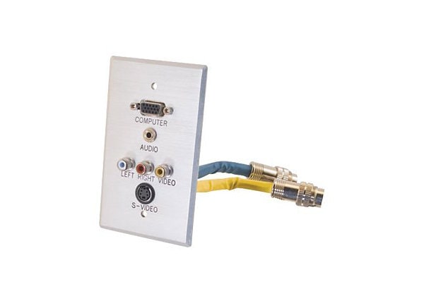 C2G RapidRun Integrated Wall Plate - wall plate - VGA / S-Video / composite video / audio
