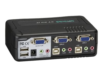 Black Box 2 Port Vga Usb Or Ps 2 Kvm Switch Audio 2 Port Usb Hub W Cables Kv70a K Server Management Cdw Com