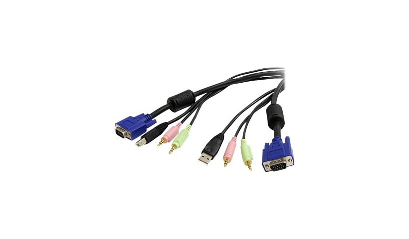 StarTech.com 4-in-1 USB VGA KVM Cable with Audio and Microphone - keyboard