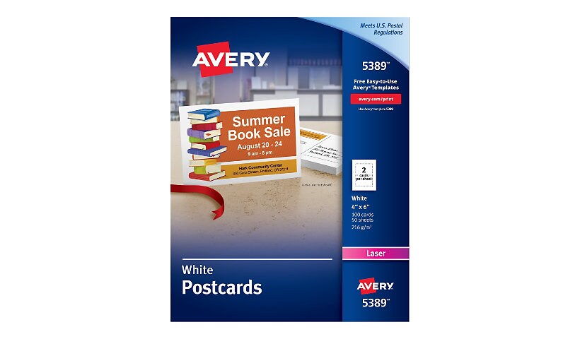 Avery Laser Postcards