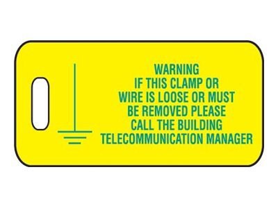 Panduit Network Building Ground Tag - cable tag