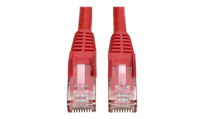 Eaton Tripp Lite Series Cat6 Gigabit Snagless Molded (UTP) Ethernet Cable (RJ45 M/M), PoE, Red, 7 ft. (2.13 m) - patch