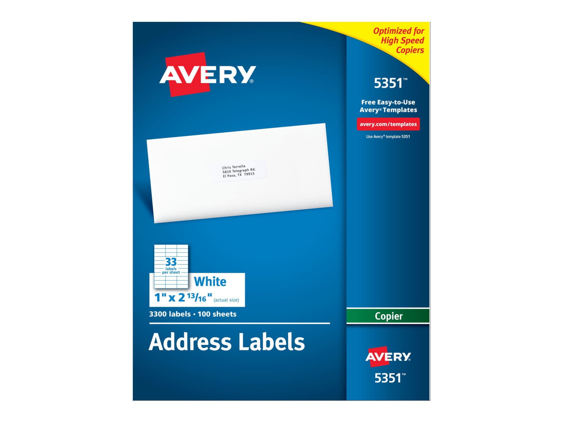 Avery White Mailing Labels