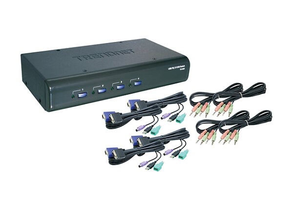 TRENDnet TK 423K - KVM / audio switch - 4 ports