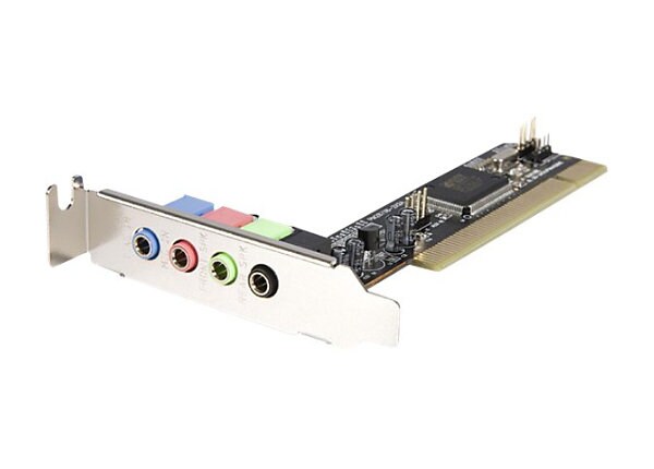 StarTech.com 4 Channel Low Profile PCI Sound Adapter Card AC97 3D Audio Effects - sound card