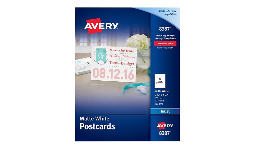 Avery - postal card paper - 50 pcs.