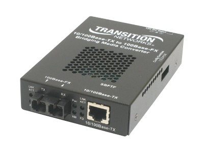 Transition Networks Stand-Alone 10/100 Bridging - fiber media converter - 1