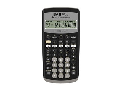 genéticamente Útil Cíclope Texas Instruments BA II Plus - financial calculator - IIBAPL/TBL/1L1 -  Calculators - CDW.com