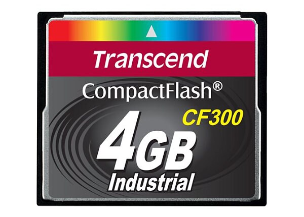 Transcend CF300 Industrial - flash memory card - 4 GB - CompactFlash