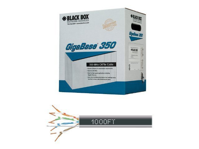 Black Box GigaBase 350 - bulk cable - 1000 ft - black