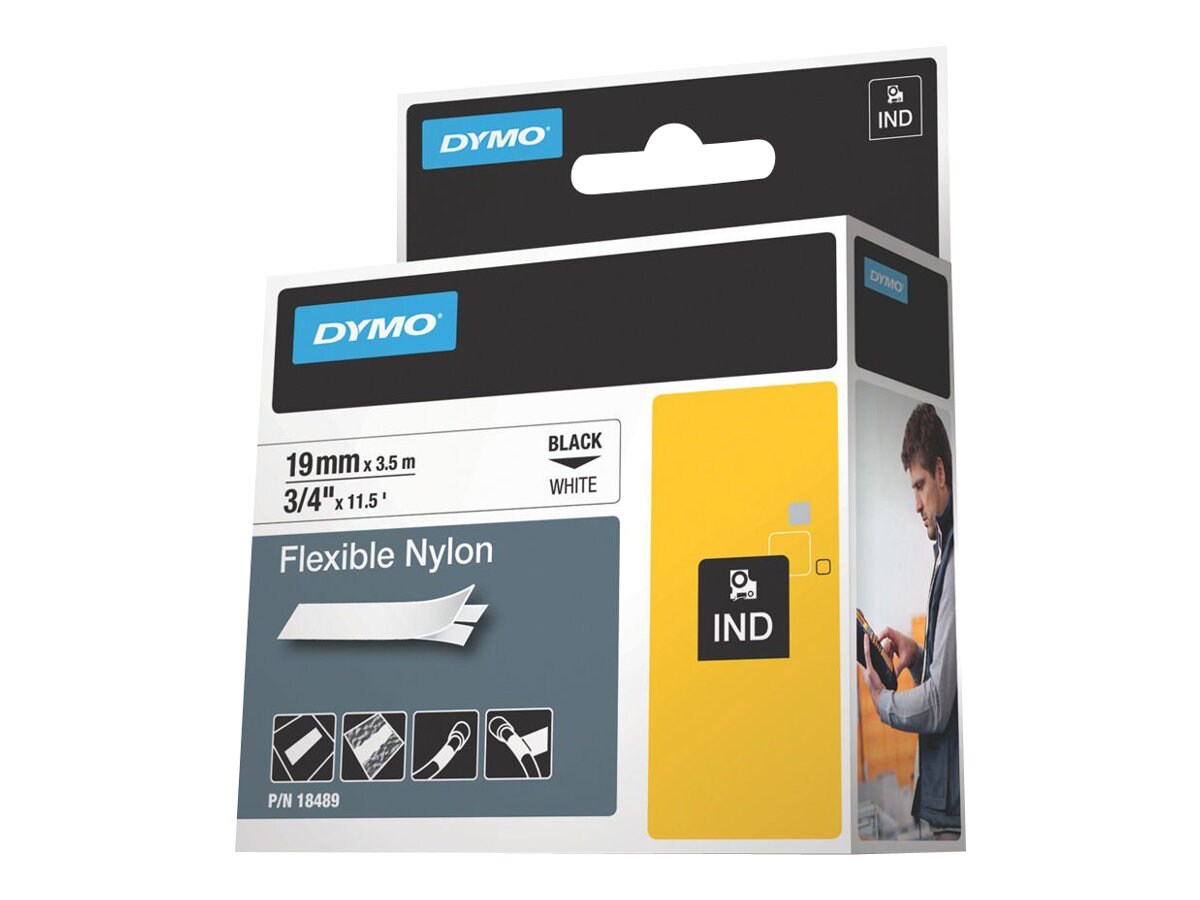 DYMO IND - ruban adhésif souple pour étiquettes - 1 cassette(s) - Rouleau (1,9 cm x 4 m)