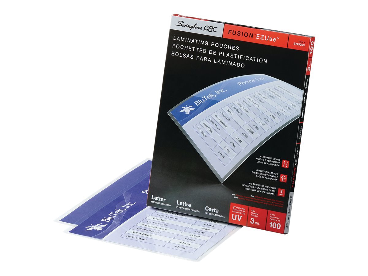 GBC LAMINATING POUCH LTR PREM 3MIL