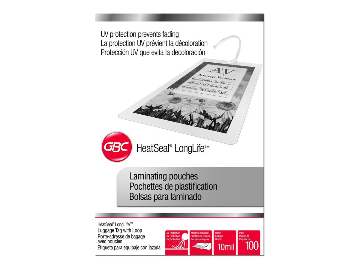 Swingline GBC LongLife Luggage Tag - 100-pack -  - glossy laminating pouches