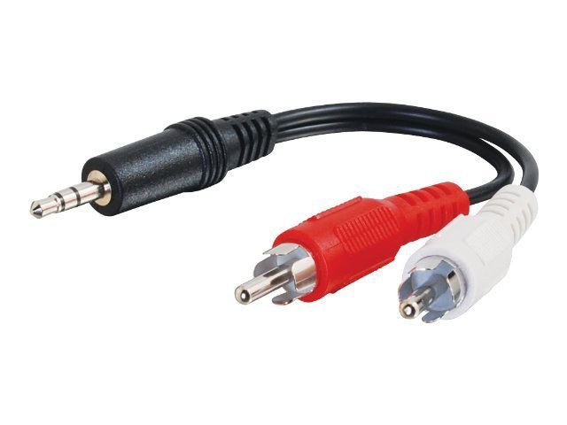 C2G Value Series One 3.5mm Stereo Audio To Two RCA Stereo - Y-Cable Audio Adapter - M/M