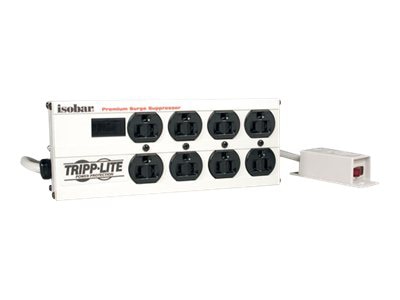 Tripp Lite Isobar Surge Protector Strip Metal 8 Outlet 12' Cord 3840 Joules - surge protector - 1440 Watt