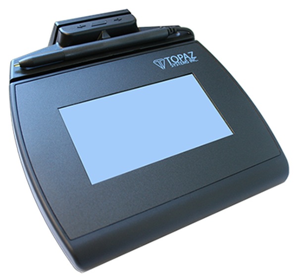 Topaz Systems SignatureGem LCD 4x3 Electronic Signature Pad with Magnetic Stripe Reader
