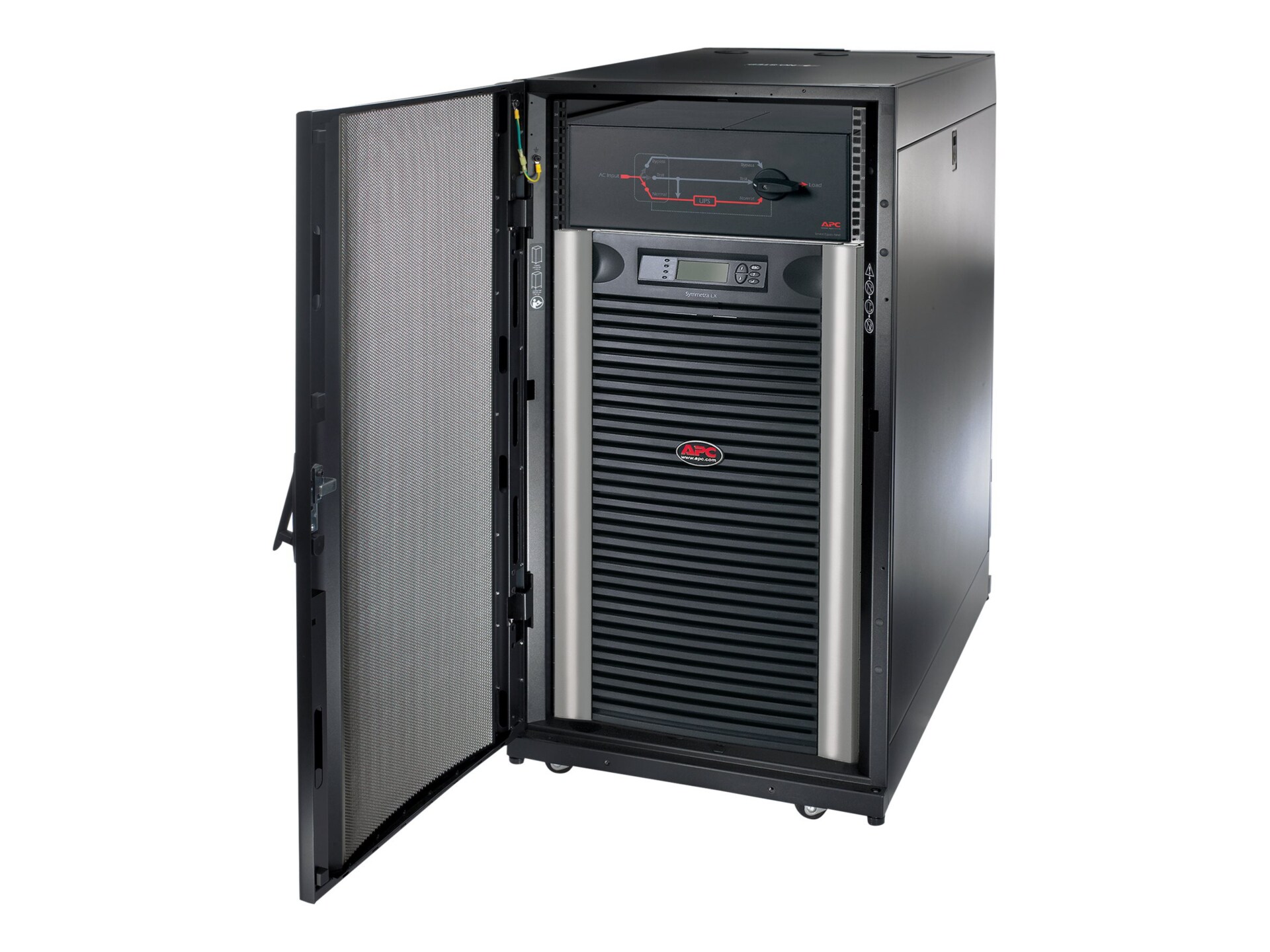APC by Schneider Electric NetShelter SX, Server Rack Enclosure, 24U, Black,