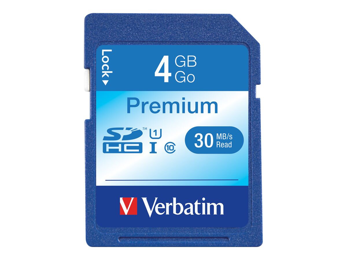 Verbatim - flash memory card - 4 GB - SDHC