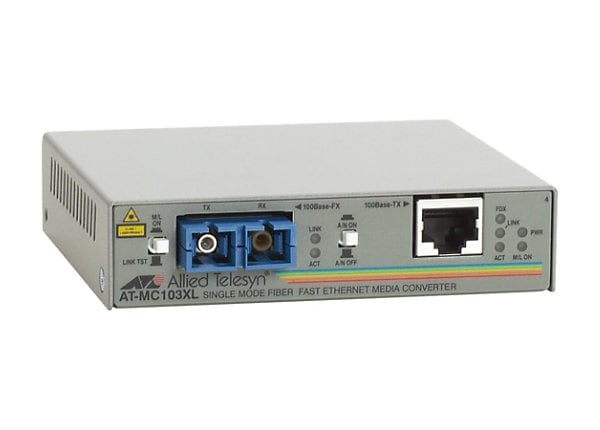 Allied Telesis CentreCOM 100TX to 100FX/SC (SM, 15km) Media Converter