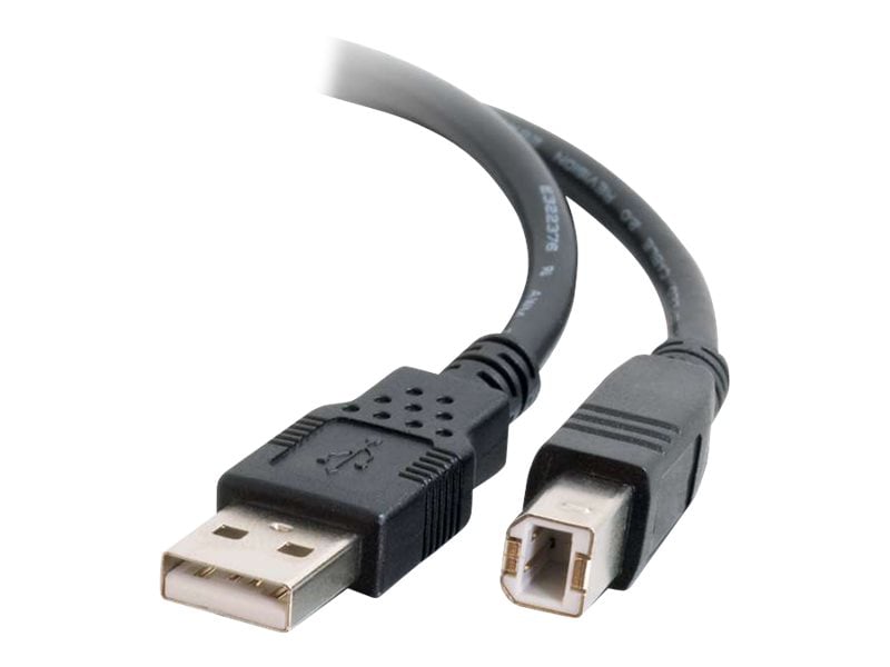C2G 16.4ft USB A to USB B Cable - USB A to B Cable - USB 2.0 - Black - M/M - USB cable - USB to USB Type B - 5 m