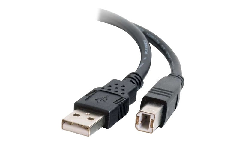 C2G 16.4ft USB A to USB B Cable - USB A to B Cable - USB 2.0 - Black - M/M - USB cable - USB to USB Type B - 5 m