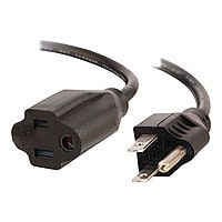C2G 10ft Outlet Saver Power Extension Cord - 18 AWG - NEMA 5-15P to 5-15R
