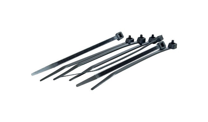 C2G 0.5ft Reusable Cable Tie Multipack - Releasable Ties - 50 Pack - Black