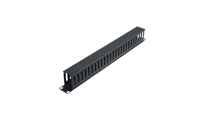 Tripp Lite Rack Enclosure Horizontal Cable Manager (finger duct) 1URM - conduit de gestion de câble de rack avec couvercle - 1U