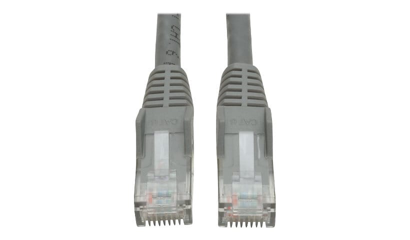 Eaton Tripp Lite Series Cat6 Gigabit Snagless Molded (UTP) Ethernet Cable (RJ45 M/M), PoE, Gray, 20 ft. (6.09 m) - patch