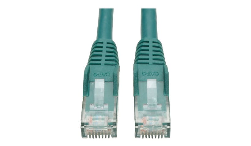 Eaton Tripp Lite Series Cat6 Gigabit Snagless Molded (UTP) Ethernet Cable (RJ45 M/M), PoE, Green, 20 ft. (6.09 m) -