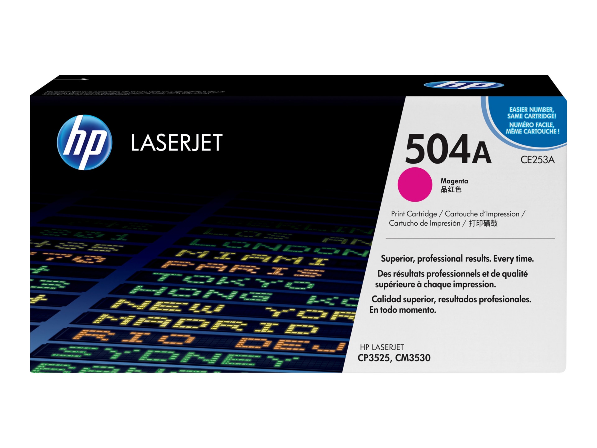 HP 504A (CE253A) Original Laser Toner Cartridge - Single Pack - Magenta - 1 Each