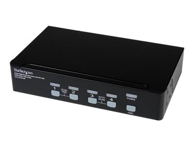 StarTech.com 4 Port USB DVI Dual Link KVM Switch with Audio and USB 2.0 Hub