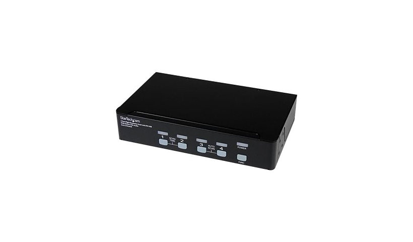 StarTech.com 4 Port USB DVI Dual Link KVM Switch with Audio and USB 2.0 Hub