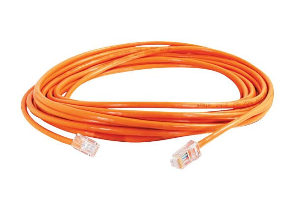 C2G Cat5e Non-Booted Unshielded (UTP) Network Crossover Patch Cable - crossover cable - 10 ft - orange