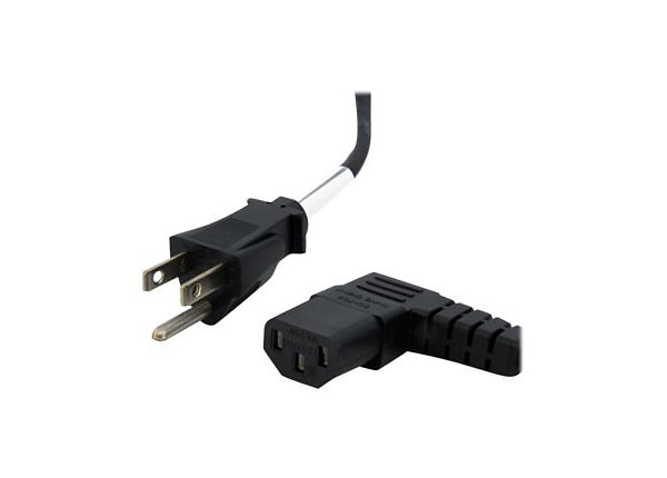 StarTech.com 6ft (1.8m) Computer Power Cord, NEMA 5-15P to Right Angle C13,  10A 125V, 18AWG, Replacement AC Power Cord, - PXT101L - Power Cables 