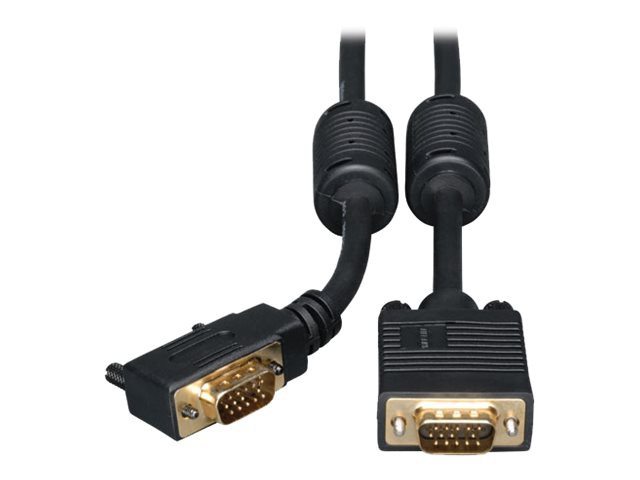 Tripp Lite 10ft VGA Coax Right Angle Monitor Cable High Resolution HD15 M/M