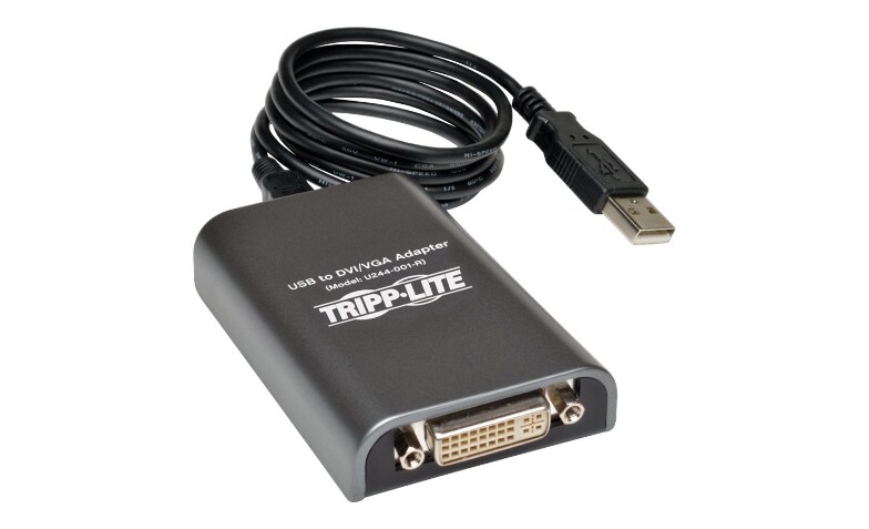 Kriminel På jorden analysere Tripp Lite USB 2.0 to DVI and VGA Adapter Screen Share 1080p Aero Windows -  U244-001-R - -