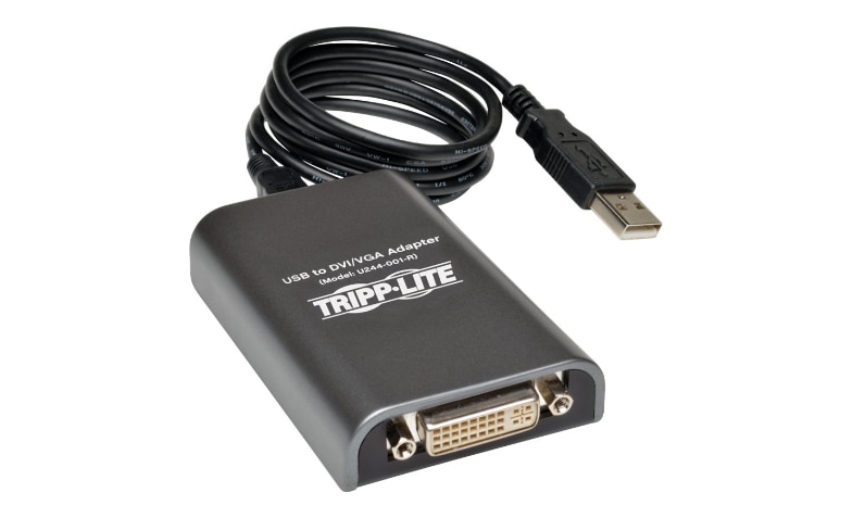 Tripp Lite USB 2.0 to DVI/VGA Dual Multi-Monitor External Video Graphics Adapter 1080p 60Hz - external video - U244-001-R - USB Adapters - CDW.com