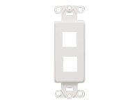 C2G 2-Port Keystone Style Wall Plate - White