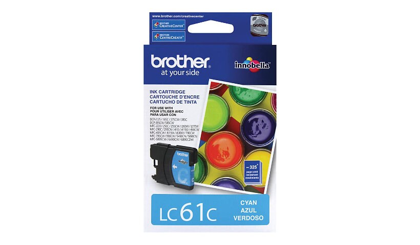 Brother LC61C - cyan - original - ink cartridge