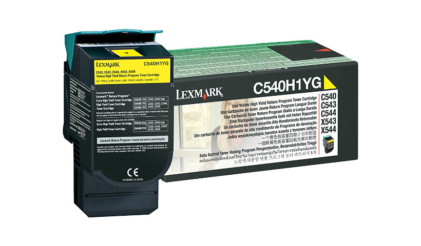 Lexmark - High Yield - yellow - original - toner cartridge - LCCP, LRP