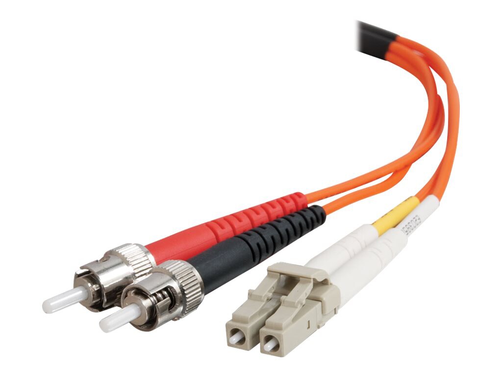 C2G 2m LC-ST 62.5/125 OM1 Duplex Multimode Fiber Cable (Plenum) - Orange