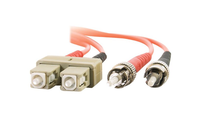 C2G 3m SC-ST 50/125 OM2 Duplex Multimode PVC Fiber Optic Cable - Orange - p
