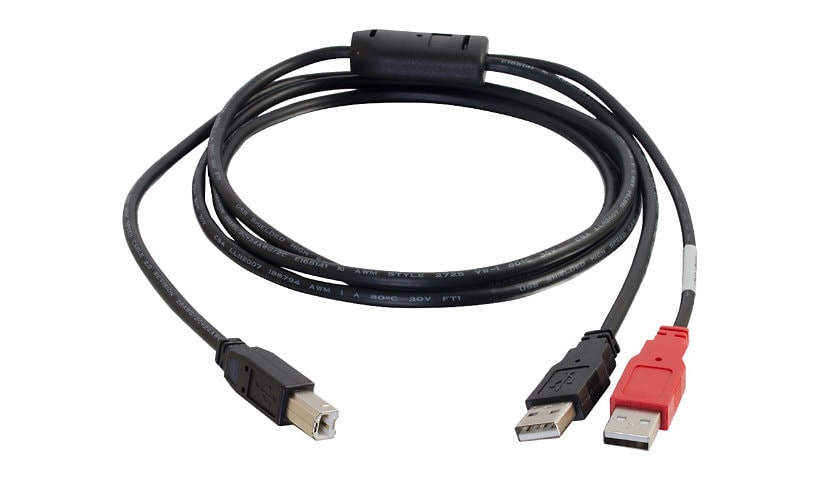 C2G 6ft USB A to USB B Y-Cable - Dual USB Type-A to USB-B - M/M