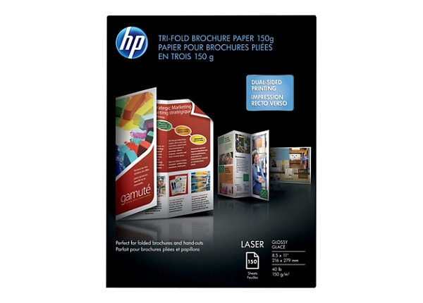 HP - tri-fold brochure paper - 150 sheet(s) - Letter - 150 g/m²