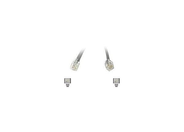 CTG 14FT RJ11 6P4C MODULAR CABLE STR