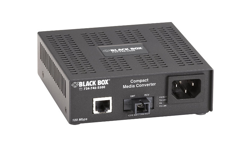 Black Box Single-Strand Fiber Media Converter - fiber media converter - 100