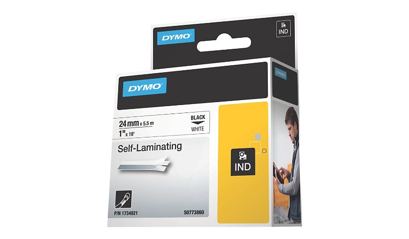 Dymo RhinoPRO Self Laminating - labels - 1 roll(s) - Roll (2.4 cm x 5.5 m)