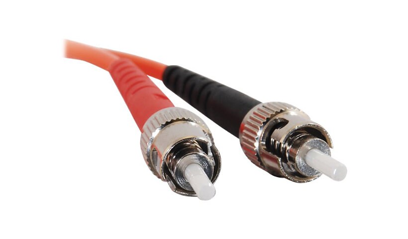C2G 2m ST-ST 50/125 OM2 Duplex Multimode PVC Fiber Optic Cable - Orange - p